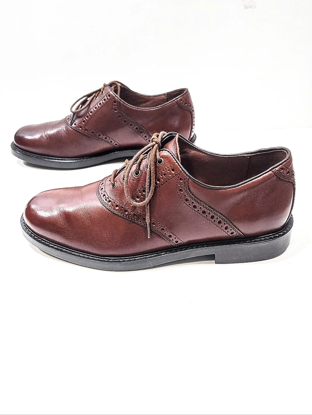 Johnston & Murphy Tabor Saddle Oxford Dress Shoes Men’s 9.5M US Brown Leather